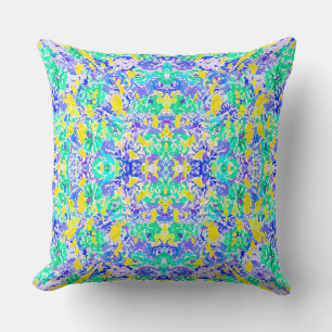 Coussin Jolies fleurs de printemps abstraites colorées