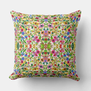 Coussin Jolies fleurs florales printanières colorées