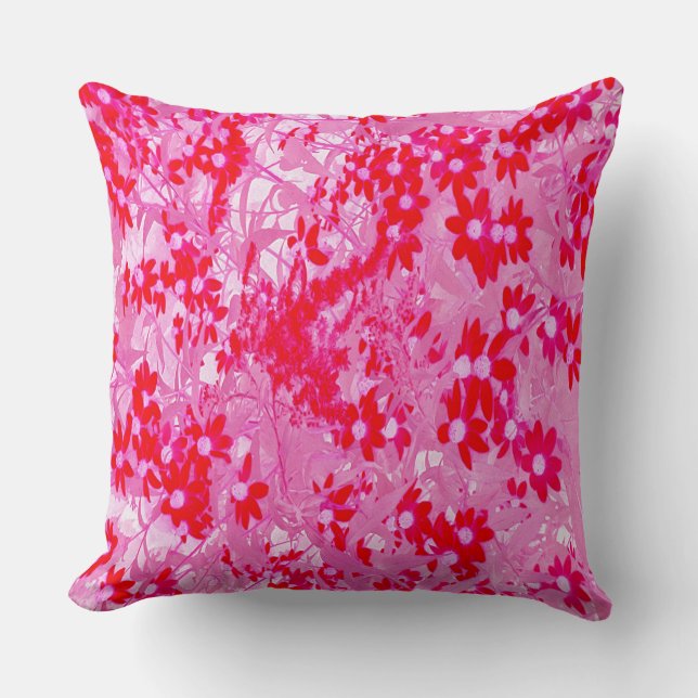 Coussin Jolies Fleurs Rouges (Recto)
