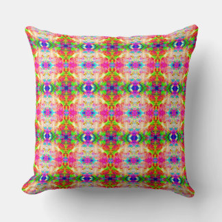 Coussin Jolies fleurs tourbillonnantes abstraites colorées