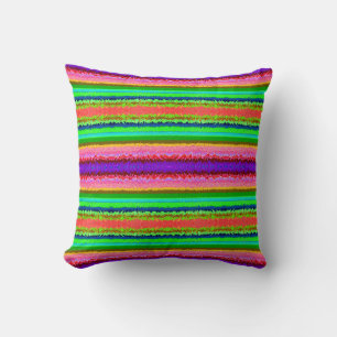 Coussin Jolies lignes abstraites colorées