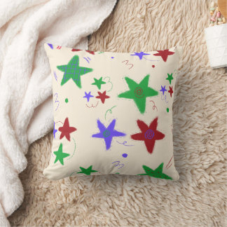 Coussin Jolies Petites Étoiles Colorées