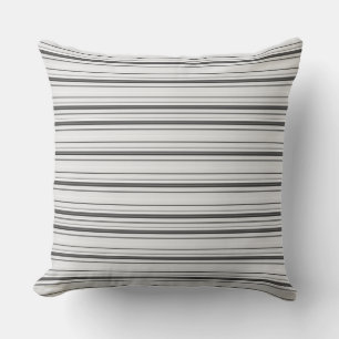 Coussin Jolies rayures blanches grises