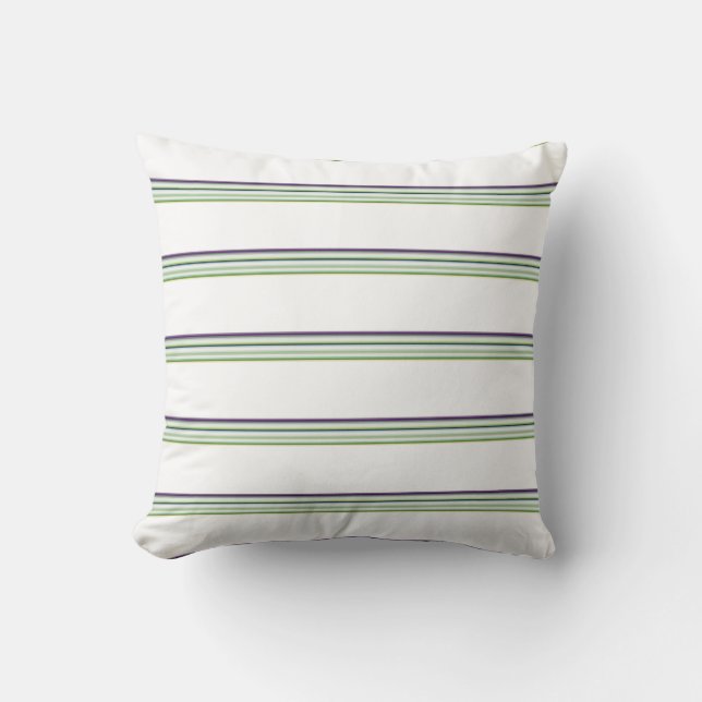 Coussin Jolies rayures blanches modernes (Recto)