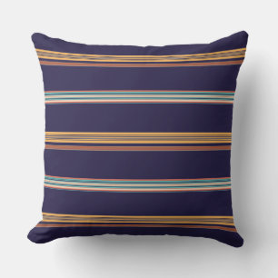 Coussin Jolies rayures bleues rétro
