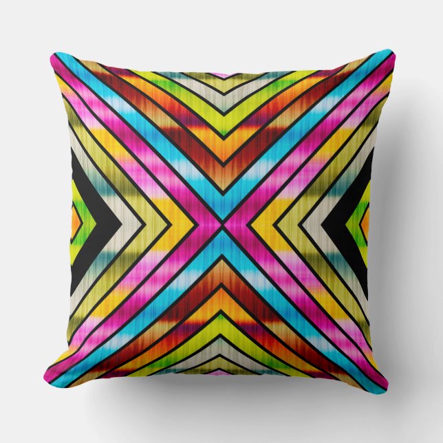 Coussin Jolies rayures colorées (Recto)
