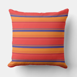 Coussin Jolies rayures colorées d'été