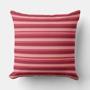 Coussin Jolies rayures rose chaud