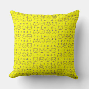 Coussin Jolis amis animaux se font face