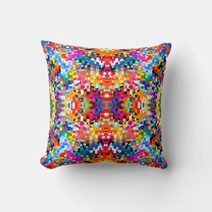 Coussin Jolis carrés abstraits colorés