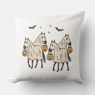 Coussin Jolis chevaux fantômes Halloween Trick or Treat