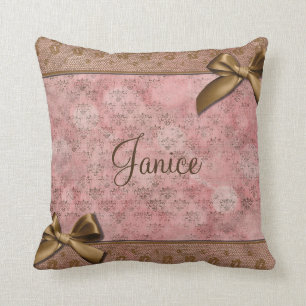 Coussin Jolis dentelle et arcs Brown sur une conception