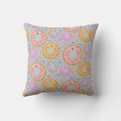 Coussin Jolis donuts et cœurs pastel bleu rose (Verso)