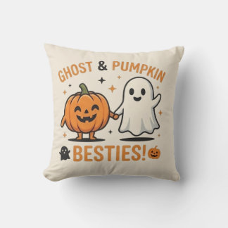 Coussin Jolis fantômes et citrouilles meilleures amies - A