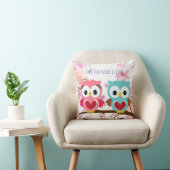 Coussin Jolis hiboux Fleurs en coton Tout ce dont vous ave (Chaise)