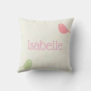 Coussin Jolis Noms Personnalisés Petits Oiseaux Couleurs P