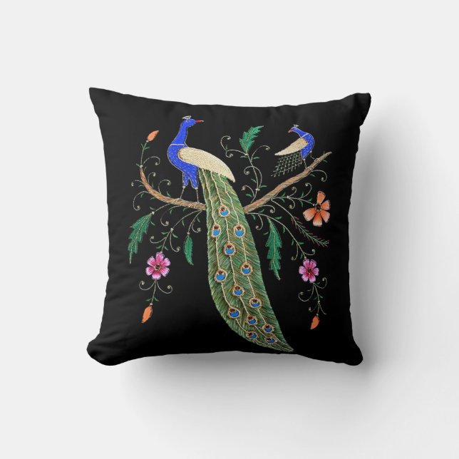 Coussin Jolis oiseaux et fleurs (Recto)
