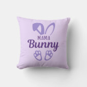 Coussin Jolis oreilles de lapin de Pâques maman violet (Recto)