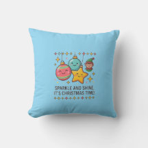 Jolis ornements de Noël Kawaii qui scintillent et