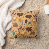 Coussin Jolis pèlerins de Thanksgiving avec feuillage auto (Couverture)