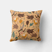 Coussin Jolis pèlerins de Thanksgiving avec feuillage auto (Verso)