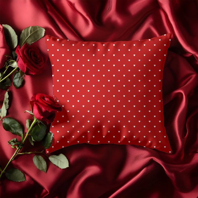 Coussin Jolis petits cœurs rouges pour la Saint-Valentin  (Créateur téléchargé)