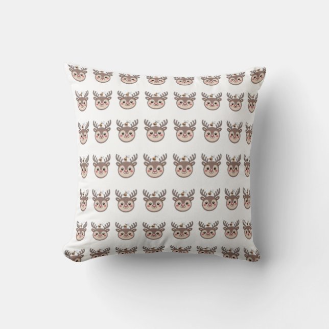 Coussin Jolis rennes de Noël (Recto)