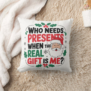Coussin Jolly Santa Claus apporte la joie festive à tous