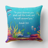 Coussin Jonah et les enfants de baleines lancent l'oreille (Verso)