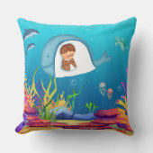 Coussin Jonah et les enfants de baleines lancent l'oreille (Recto)