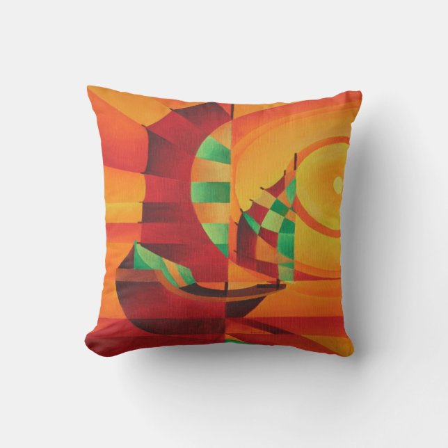 Coussin Joncs Cubistes Sur La Mer Rouge (Recto)