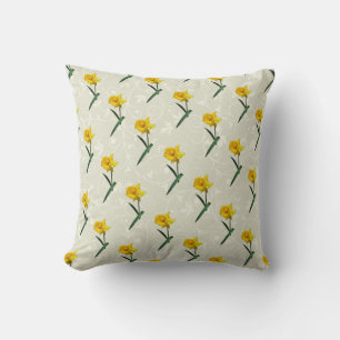 Coussin Jonquille faisant coucou