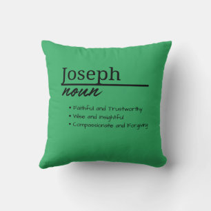 Coussin Joseph, Garçon Nom Personnalisé Définition