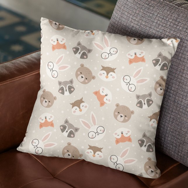 Coussin Jote Motif d'animaux de bois (Créateur téléchargé)