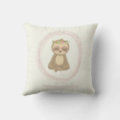 Coussin Jote Sloth Rose Zen Yoga Lotus Art Personnalisé (Verso)