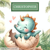 Coussin Jouer à l'éclosion Bientôt bébé Dinosaure Aquarell