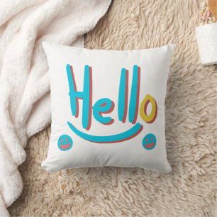 Coussin Jouer Abstrait Hello Motif Art