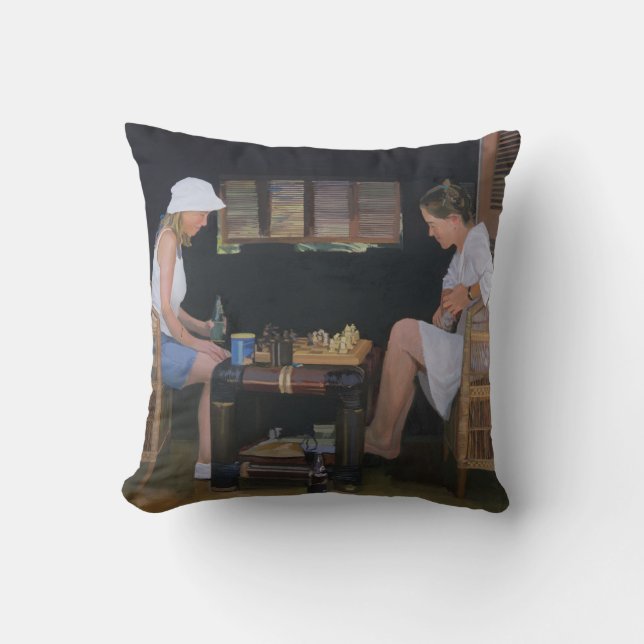 Coussin Jouer aux échecs au Goldeneye (Recto)