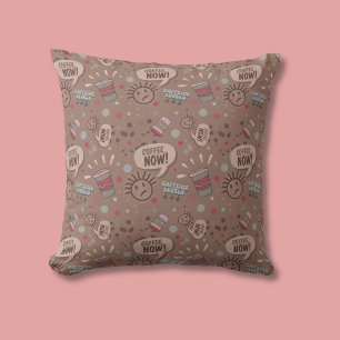 Coussin Jouer café maintenant Mocha Motif