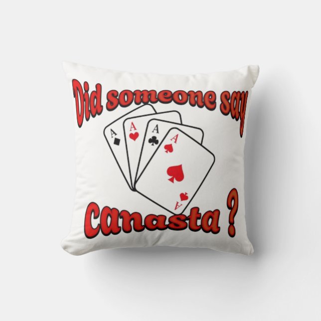 Coussin Jouer cartes Canasta (Recto)