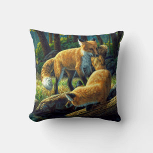 Coussin Jouer de mignons Pups Red Fox