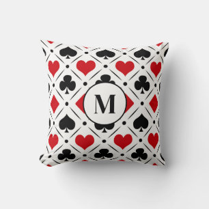 Coussin Jouer des symboles de cartes