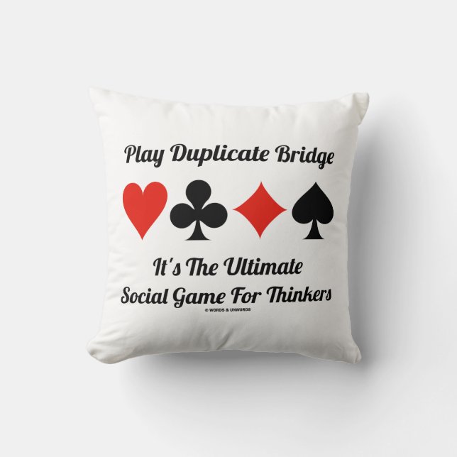 Coussin Jouer Dupliquer Bridge Ultimate Social Game Thinke (Recto)