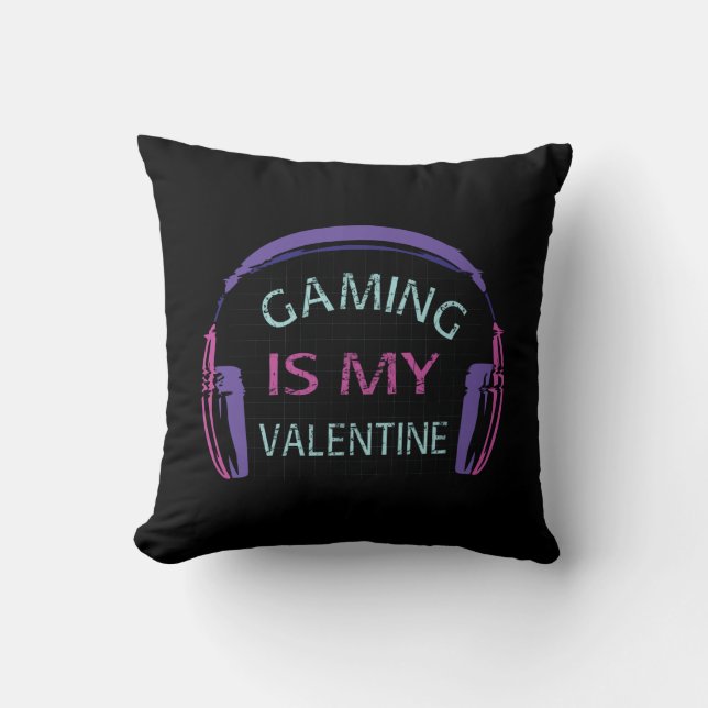 Coussin Jouer est ma Saint Valentin (Recto)
