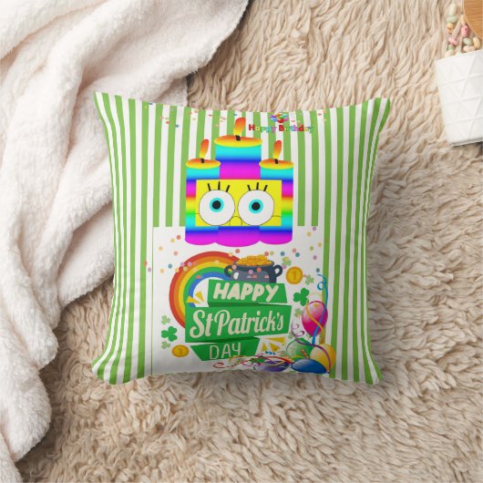 Coussin Jouer l'oreiller, Joyeux anniversaire St. Patrick' (Couverture)