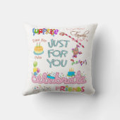 Coussin Jouer Oreiller, Joyeux Anniversaire Famille Jouer (Verso)