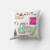 Coussin Jouer Oreiller, Joyeux Cupcake FUN Anniversaire (Verso)