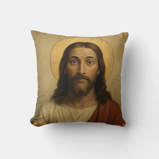 Coussin Jouer Pillow Jesus drôle (Recto)