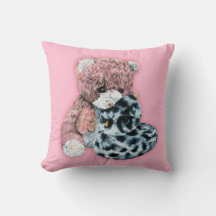 Coussin Jouet mignon en peluche et canard rose filles cous