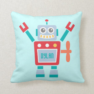 Coussin Jouet mignon vintage de robot pour la pièce
